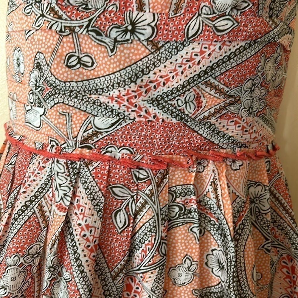 Ann Taylor Fit And Flare Pleated Midi Dress Size 0 - Picture 3 of 11